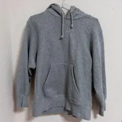 GU 裏起毛 フード付きパーカー グレー