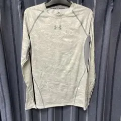 UNDER ARMOUR 長袖 コンプレッションシャツ ホワイト グレー