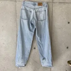 GUESS ダメージ加工 ライトブルーデニムパンツ　30