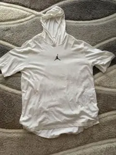 JORDAN フード付き半袖Tシャツ ホワイト XL