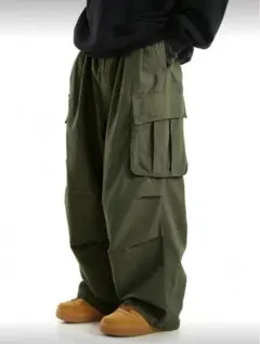 Chillumni フラップポケット付き メンズカーゴパンツ ルーズフィット