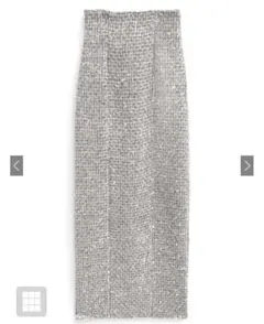 ラメスパンコールツイードタイトスカート［dk1299］