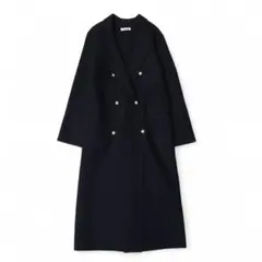 マディソンブルー　パール フロックコート　ロングコート　黒　ブラック　2サイズ 未使用 マディソンブルー パール フロック ロングコート ブラック 00