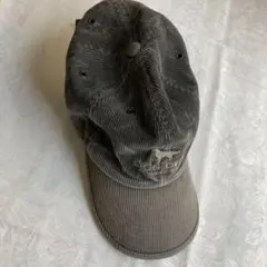 DOG-DEPT グレー コーデュロイ キャップ