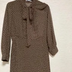 スナイデル　ドット柄 長袖 ワンピース　秋色　早い者勝ち　本日限定