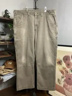 Carhartt ダークブラウン　チノ素材 ペインターパンツ