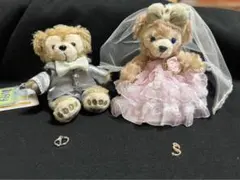 【ウェディング】ダッフィー&シェリーメイ　ハンドメイド　ウェディングコスチューム