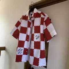 【限定コラボ】ルイヴィトン ニゴNIGO ダミエ 半袖シャツS 赤のサムネイル