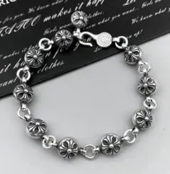 シルバー925 クロスボールシルバーブレスレット