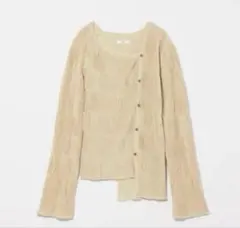 Eaphi WAVE TUCK ASYMMETRY GLITTER CARDIG