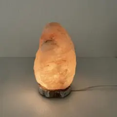 ヒマラヤ岩塩ランプ ベージュピンク系 ヒマラヤソルト ソルトランプ 20cm