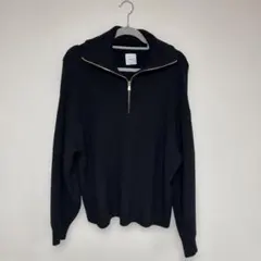 【美品】Lui's ブラック ジッパー付きセーター