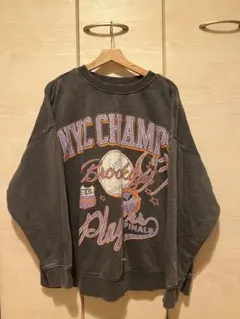 H&Mビック ロゴ ヴィンテージオーバーサイズ 裏起毛 トレーナーL