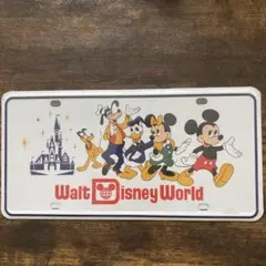 Walt Disney World ナンバープレート　金属　ミッキー　ミニー ⚪︎希少⚪︎Walt Disney World ミッキーナンバープレート - メルカリ