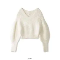 スナイデル ルーズオフショル クロップドプルオーバー ショート丈 ニット