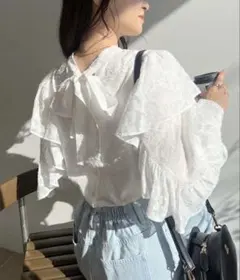 niceclaup 前後2WAYボウタイブラウス