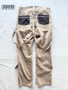 PPFM ワークパンツ サスペンダー付き ベージュのサムネイル