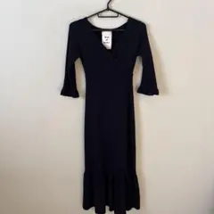 SNIDEL HOME ネイビー　ニット　ワンピース　ロングのサムネイル