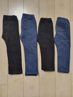 UNIQLO　裏起毛レギンス　90cm、100cm　まとめ売り4枚セット