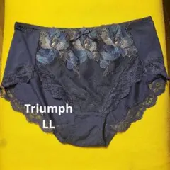 Triumph ネイビー 花柄刺繍 LLサイズショーツ