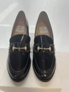 LANVIN en Bleu ビットローファーパンプス24cm ブラックエナメルのサムネイル