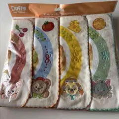 ダッフィーアンドフレンズ ワンダフルキッチン ミニタオル　4枚