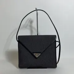 2512-145｜イヴサンローラン ショルダーバッグ ブラック YSLロゴ金具のサムネイル