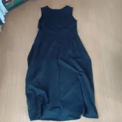 UNIQLO ノースリーブ ワンピース L 黒（ウルトラストレッチワンピース）