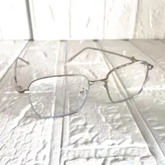 メタルフレーム リムレスメガネ y2k スケーター sk8 伊達メガネ