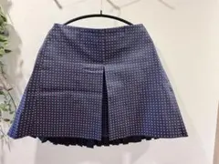 TORY BURCH プリーツスカート ネイビー 総柄のサムネイル
