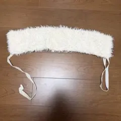 つけ襟 ファー ホワイト