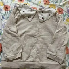 プティマインさくらんぼ襟トレーナー110♡美品