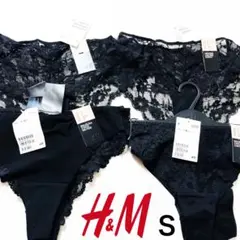 ꧁新 品꧂ H&M エイチアンドエム　ショーツ7枚まとめ売り　S 黒