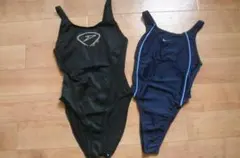 ハイレグ 小尻バック ナイキ 競泳水着&黒テカリ感 薄生地 SPEEDO 水着