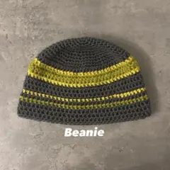 ビーニー ハンドメイド 手編み ニット帽 クラッシャーハット