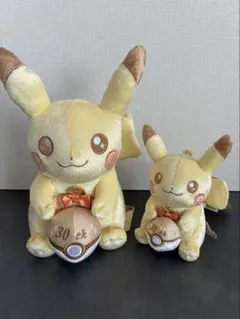 新品⭐︎ポケモン 30周年 ぬいぐるみ マスコット ピカチュウ セット