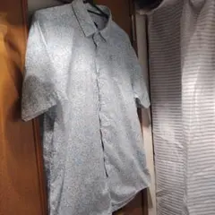 筑*1様 バーバリーブラックレーベル 花柄半袖Yシャツ L