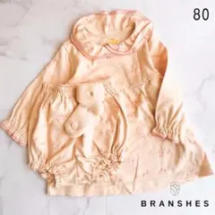 【3点】新品 80 ブランシェス 長袖 ワンピース パンツ 11-13 ソックス