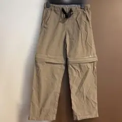mont-bell キッズ ロングパンツ 120 ベージュ　コンバーチブルパンツ