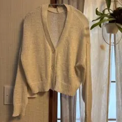 AS KNOW AS PINKY ホワイトカーディガン