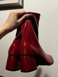 【HiNT/ヒント】ポインテッドブーツ ボルドー Lのサムネイル