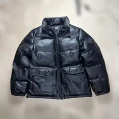 ブラックレザージャケット　合皮　Mサイズ