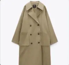【値下げ】新品タグ付　ZARA　ウォーターレペレントオーバーサイズトレンチコート