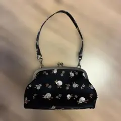 AYANOKOJI 横長がま口ハンドバッグ ドクロ