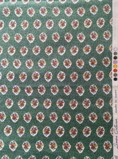 マンセル　ルミエールコレクション　シーチング　130cm緑　小花模様　クリスマス