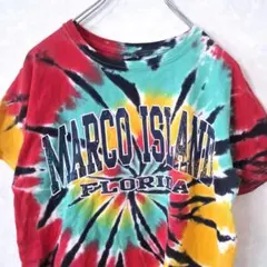 タイダイTシャツ ラスタカラー YOUTH L キッズ160 古着 ストリートのサムネイル