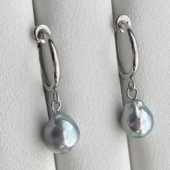 あこや真珠 フープイヤリング ナチュラル Akoya Pearl M534