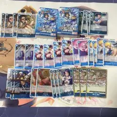 ワンピースカードゲーム　青クザン　構築済みデッキ、パーツのサムネイル