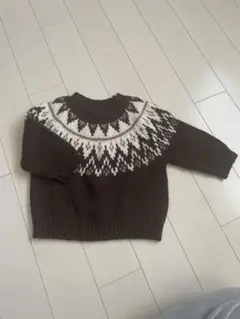 petit main ブラウン ニットセーターS