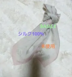 BASILE 水玉模様 スカーフ 絹 シフォン MOON BAT